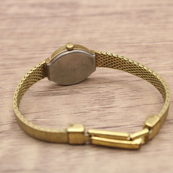 Vintage Dufonte Lucien Piccard Watch Womens Gold Tone Stainless Steel Rare 60's - Picture 7 of 10